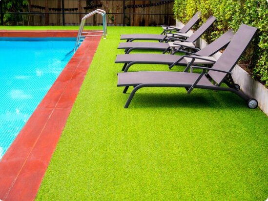 Installing turf around your pool